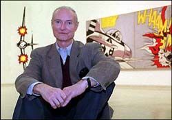 Roy Lichtenstein at the Guggenheim Museum in New York in 1993 (AP Photo)